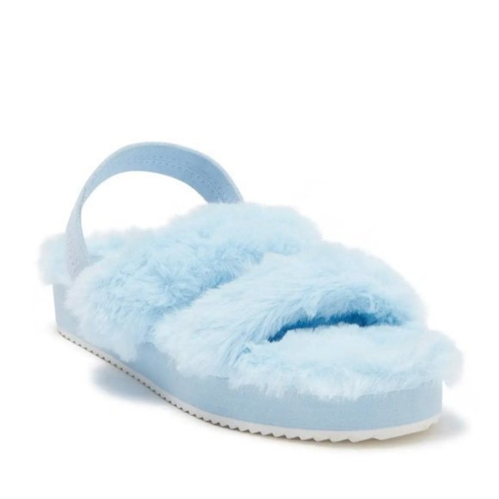 ABOUND Autumn Faux Fur Slipper In Blue Drift Size 10 NEW